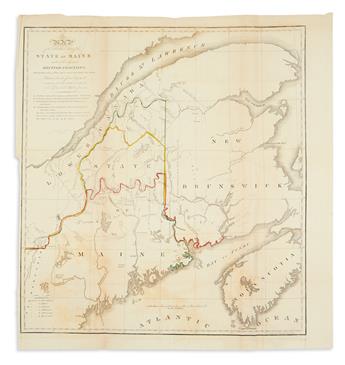 (MAINE.) Dashiell, S.L. Map of the Northern Part of the State of Maine and of the Adjacent British Provinces.